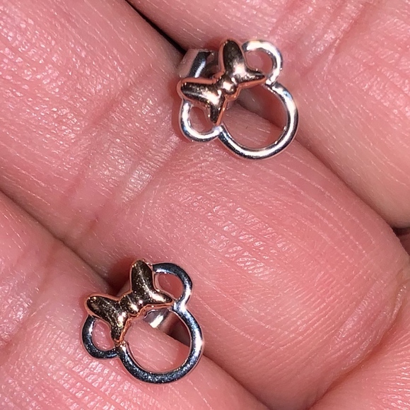 Minnie Mouse 14k Rose wg/GP Studs
